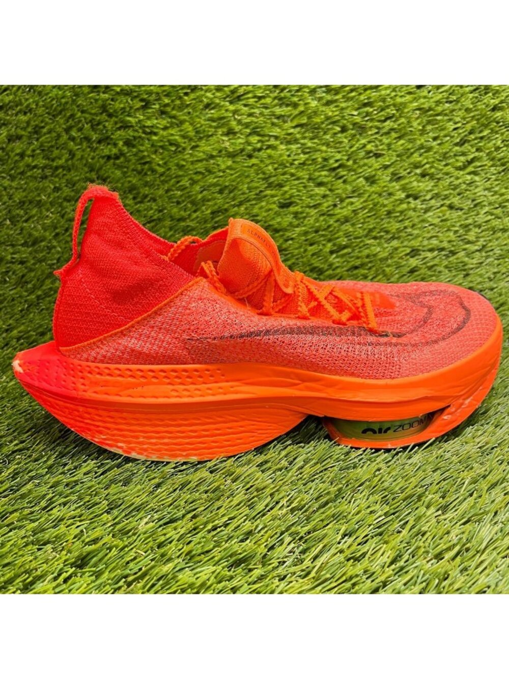 Nike Air Zoom AlphaFly Next% 2 Womens Size 8 Orange Black Running Shoes Sneakers
